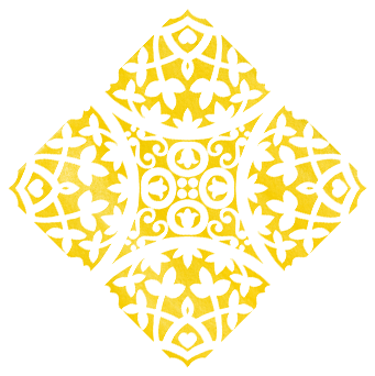 Yellow tile mosaic