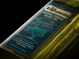 Extra virgin olive oil bottle label La española